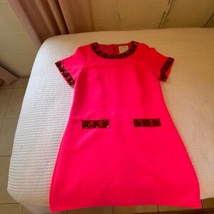 Darling Sail To Sable pink dress with beading. Size Medium  length 31”